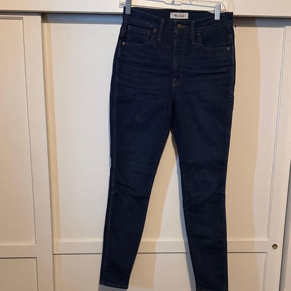 Madewell High-Rise Skinny Jeans in Dark Blue Indigo